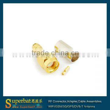 rp sma male connector RP-SMA Crimp Plug(female pin) connector for LMR195 RG58 reverse sma antenna