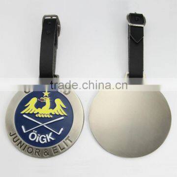 Golf Bag Tag, with leather strap