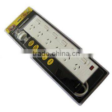 Australian SAA power board 10A 250V with Australian cable 4V-75 3X1.0mm2 1.0m power board