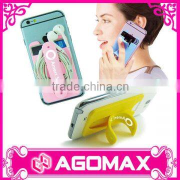 Cheap prices novelty gift phone silicone pocket with stand