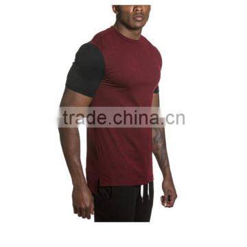 Custom fashion gym extended t shirt wholesale men high quality t shirts