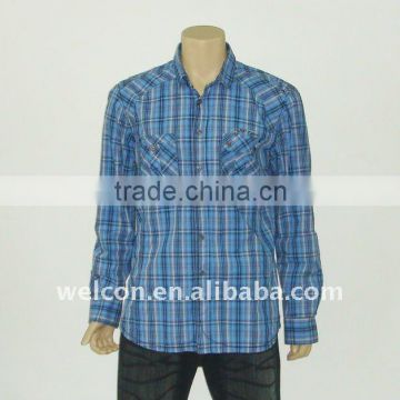 new 100% cotton classic plaid men casual shirt