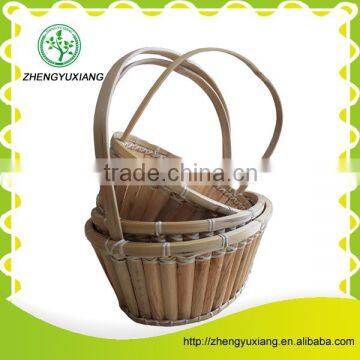 New Style Oval Wood Natural Basket With Handle photo-6