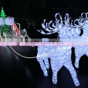 fancy led Santa in the sleigh with reindeer for christmas decoration