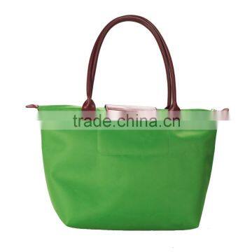 Promotional Gift Nylon Tote Bag Black Long Handle Handbag