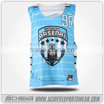 2016 Hight Quality Cheap Price Custom Made Sublimation Youth Reversible Lacrosse Pinnies                        
                                                Quality Choice