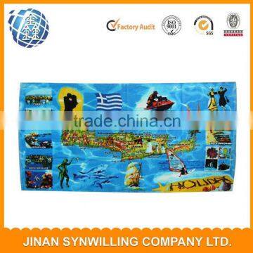 Printed Bath Towel Quick-Dry Plain Beach Towel Lightweight