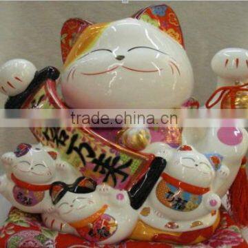 Home Decoration Cinese Style Whole Sale Fortune Cat for Gifts