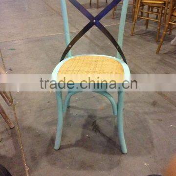 cheap wooden antique cross back chair for event