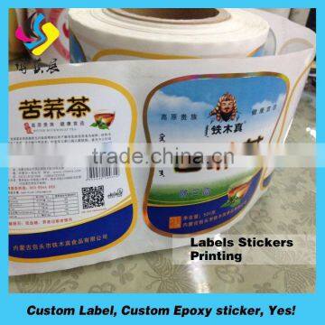 full color plastic heat seal shrink wrap bottle labels