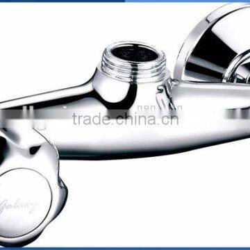 Classic lavatory dual zinc handle brass body shower tray faucet chrome plating wall mounted shower tray mixer