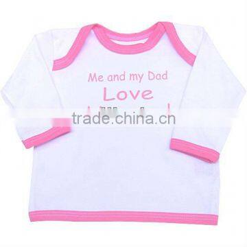 Baby (Newborn) Printed White Long Sleeve O-neck T-shirt (Rib)