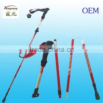 2016 new design Ultra-light aluminum folding nordic walking sticks