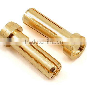 4mm Low Profile Male Bullet Connectors,Gold plated length=18mm