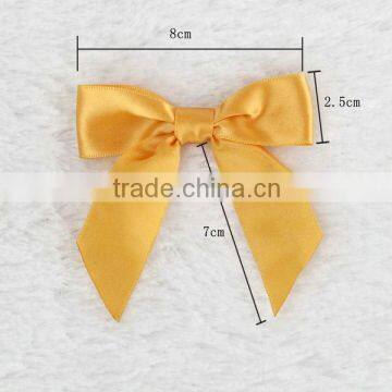 pre-tied satin ribbon bow with elastic band