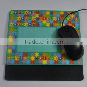 Customized photo insert mouse pad, photo frame mouse pad with full color printing