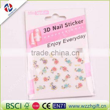 3D Gold Nail Art Stickers Decals, Flower Designs Metallic Nail Art Decoration Tools Fashion Manicure Nail Decals