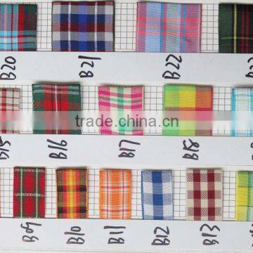 2014 Hot sale cheap plaid fabric ribbon