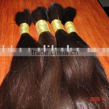 virgin remy human hair/natural color hair /raw hair / pigtail / Hair Bulk / Braid