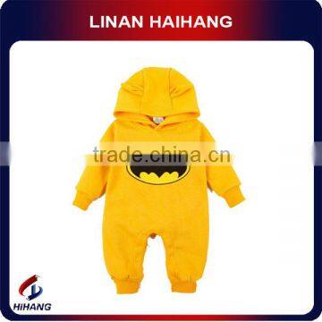 Alibaba hot sale fashion baby plain yellow romper