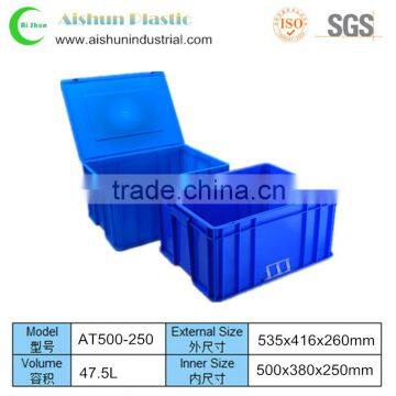 47.5L food clear plastic box crate