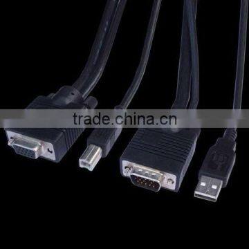 KVM Cable USB2.0 to VGA USBAM,HDB15M to USBBM,HDB15M