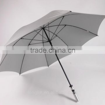 high quality silver color golf umbrella long shaft golf umbrella