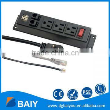 China manufacturer competitive price 2 USB port conference table power socket outlet