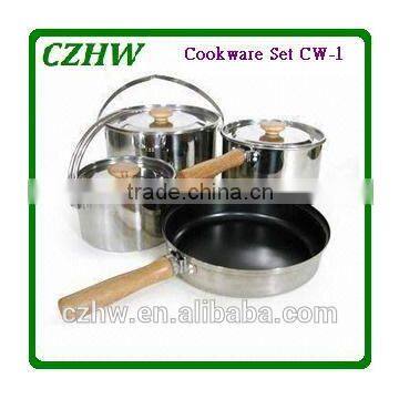 stainless steel Cookware Set sauce pot frying pans