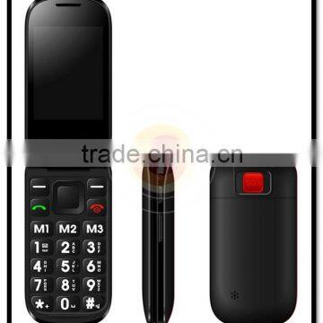 2.4INCH QVGA High Volume MTK6260 Big Font SOS GSM GPRS Dual SIM Flip Mobiles Phone T09 photo-3