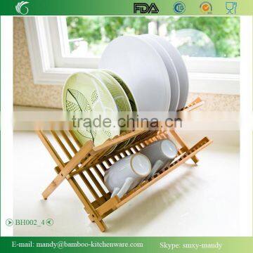 BH002 Xingyuan Bamboo Dish Drying Rack in promotion, Bamboo Kitchenware Rack