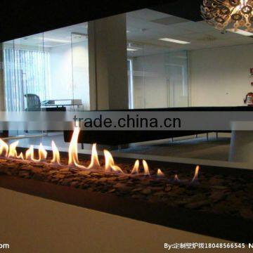 48 Inch Embedded Space Heater Ethanol Fireplace With Tempered Glass no Remote