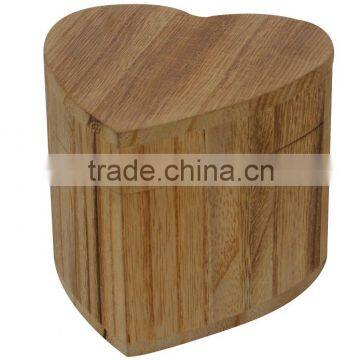 2015 year china suppliers FSC&ISO9001 heart shape wooden jewellery box for cheap price