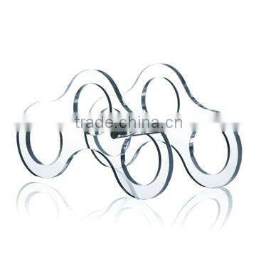 3 bottles wine holder clear acrylic (HF-A-228)