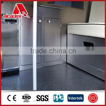 silver kitchen cabinet sandwich panel acp/acm design