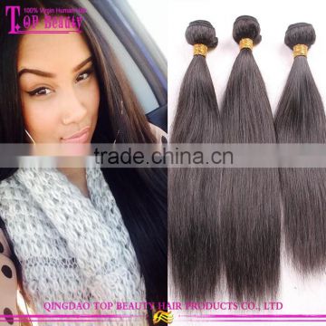 Wholesale tangle free straight peruvian hair 100% human virgin peruvian straight hair