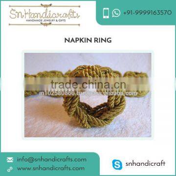 Decorative Gold Nautical Knot Napkin Rings at Lowest Market Price