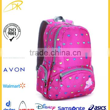 china supplier brand college girl school backpack