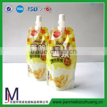 Factory Custom Printed Nylon Liquid Packing Bag / Juice or Detergent Doypack Compound Bag stand up Spout Pouch