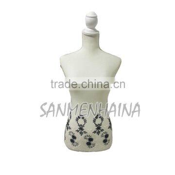 black and white leaf printing elastic fabric Female Mannequin