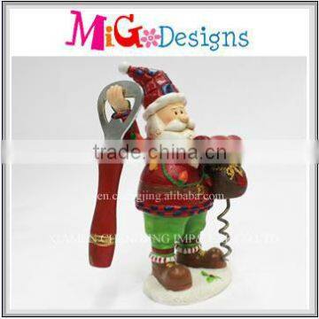 Manufacture OEM design welcome colour polyresin wine bottle opener