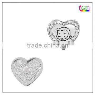 Custom logo printing monkey snaps press button bracelet