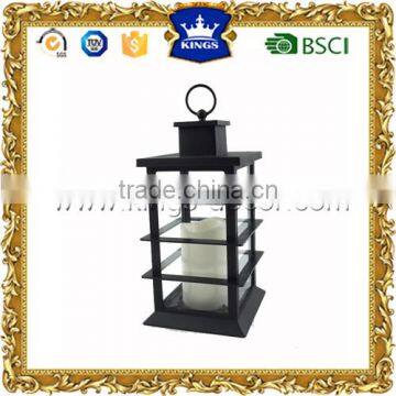 Black plastic outdoor camping led candle lantern light