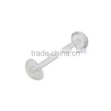 Tongue Ring with Clear UV Acrylic Half-Bead Head tongue Barbell