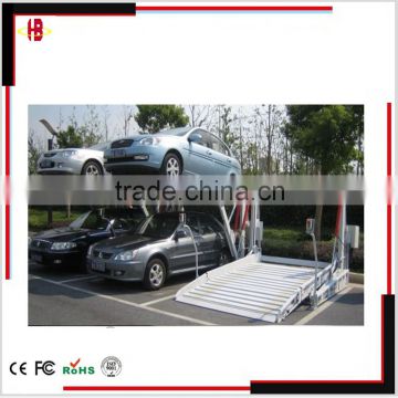 simple two level tilting parking lift for parking area