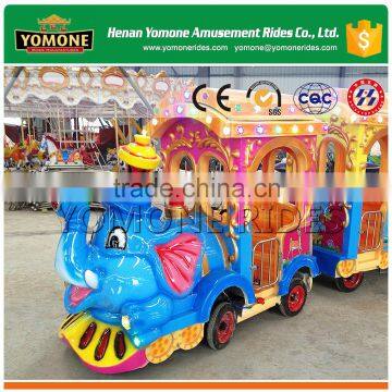 Theme Park Amusement Rides of Tourist Elephant Trackless Train for Sale
