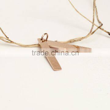 Stainless Steel Rose Gold Simple Long Engravable Tag photo-4