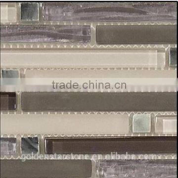 Natural Stone Mosaic and Crystal Glass Mosaic Tile (crystal Glass ) photo-4