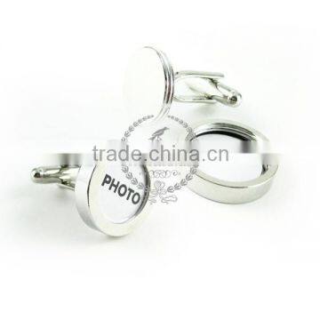 14mm round bezels base tray setting photo frame brass cuff links,custom photo cufflinks,wedding cuff link blanks 1500010