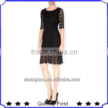 high fashion design casual dress women bridesmaid wedding dress lace shk184